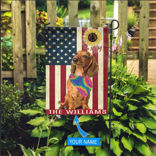 Personalized Dog Flags, Dachshund Hippie Flag, Custom Dog Garden Flags, Dog Flags Outdoor, Garden Flags Dogs, Dog House Flags