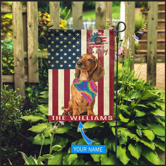 Personalized Dog Flags, Dachshund Hippie House Flag, Custom Dog Garden Flags, Dog Flags Outdoor, Garden Flags Dogs, Dog House Flags