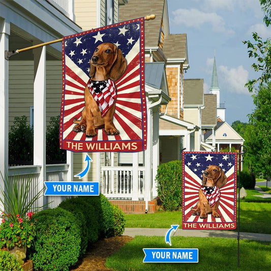 Personalized Dog Flags, Dachshund House Flag, Custom Dog Garden Flags, Dog Flags Outdoor, Garden Flags Dogs, Dog House Flags