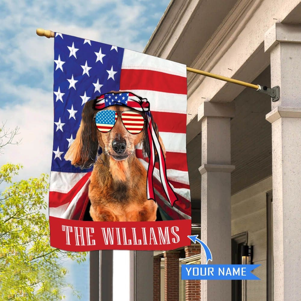 Personalized Dog Flags, Dachshund House Flag, Dog Flags Outdoor, Dog Gifts For Owners, Garden Flags Dogs, Dog House Flags