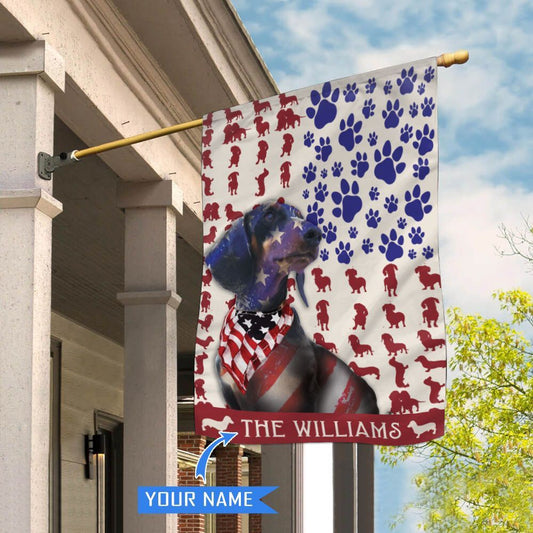 Personalized Dog Flags, Dachshund House Flag, Dog Flags Outdoor, Garden Flags Dogs, Dog House Flags