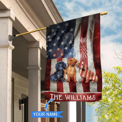 Personalized Dog Flags, Dachshund House Flag, Dog Flags Outdoor, Outdoor Decor, Garden Flags Dogs, Dog House Flags