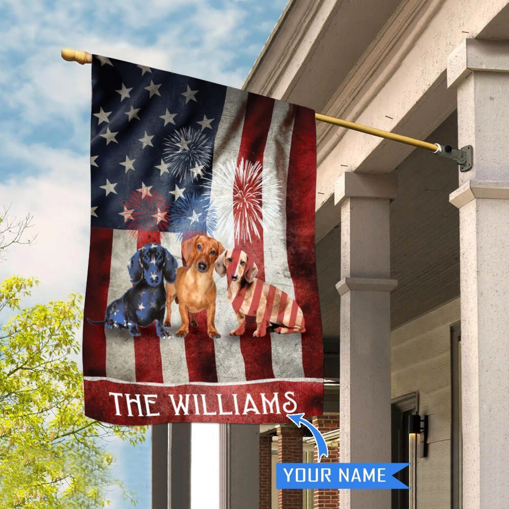 Personalized Dog Flags, Dachshund House Flag, Dog Flags Outdoor, Outdoor Decor, Garden Flags Dogs, Dog House Flags