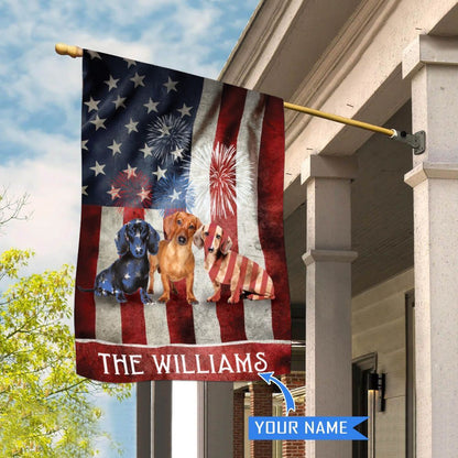 Personalized Dog Flags, Dachshund House Flag, Dog Flags Outdoor, Outdoor Decor, Garden Flags Dogs, Dog House Flags