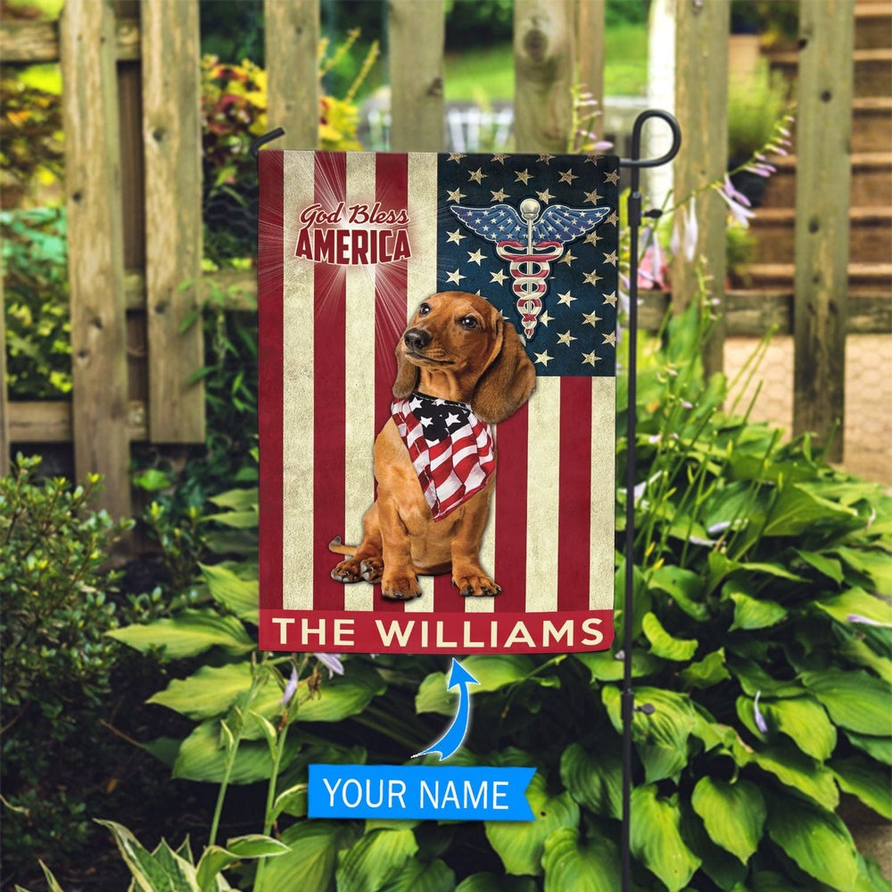 Personalized Dog Flags, Dachshund Nurses Flag, Custom Dog Garden Flags, Dog Flags Outdoor, Garden Flags Dogs, Dog House Flags