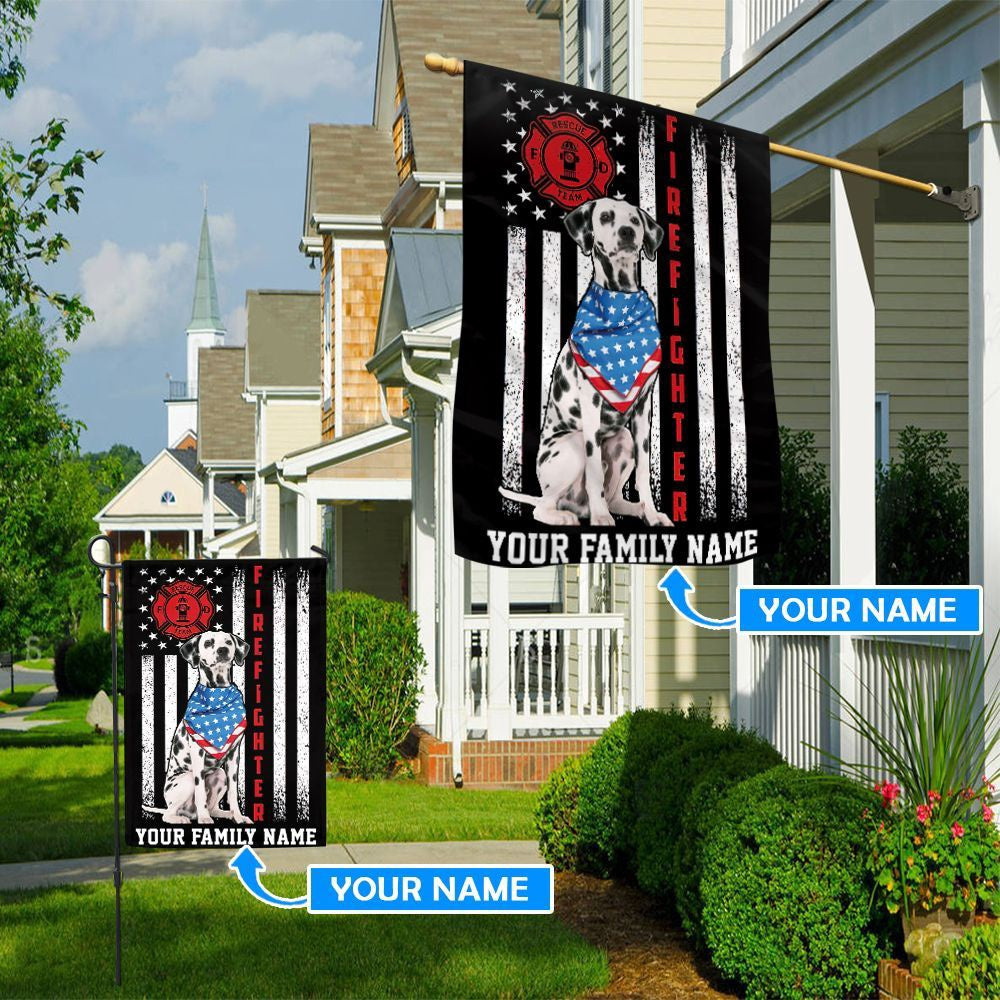 Personalized Dog Flags, Dalmatian Dog Firefighter Flag, Dog Flags Outdoor, Dog Gifts For Owners, Garden Flags Dogs, Dog House Flags
