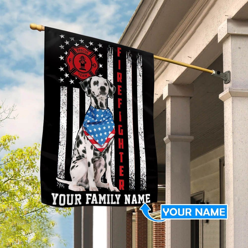 Personalized Dog Flags, Dalmatian Dog Firefighter Flag, Dog Flags Outdoor, Dog Gifts For Owners, Garden Flags Dogs, Dog House Flags