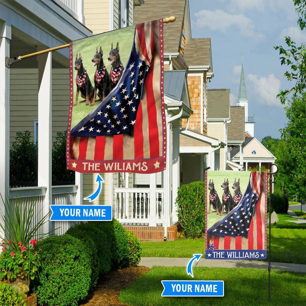 Personalized Dog Flags, Doberman Flag, Dog Flags Outdoor, Garden Flags Dogs, Dog House Flags