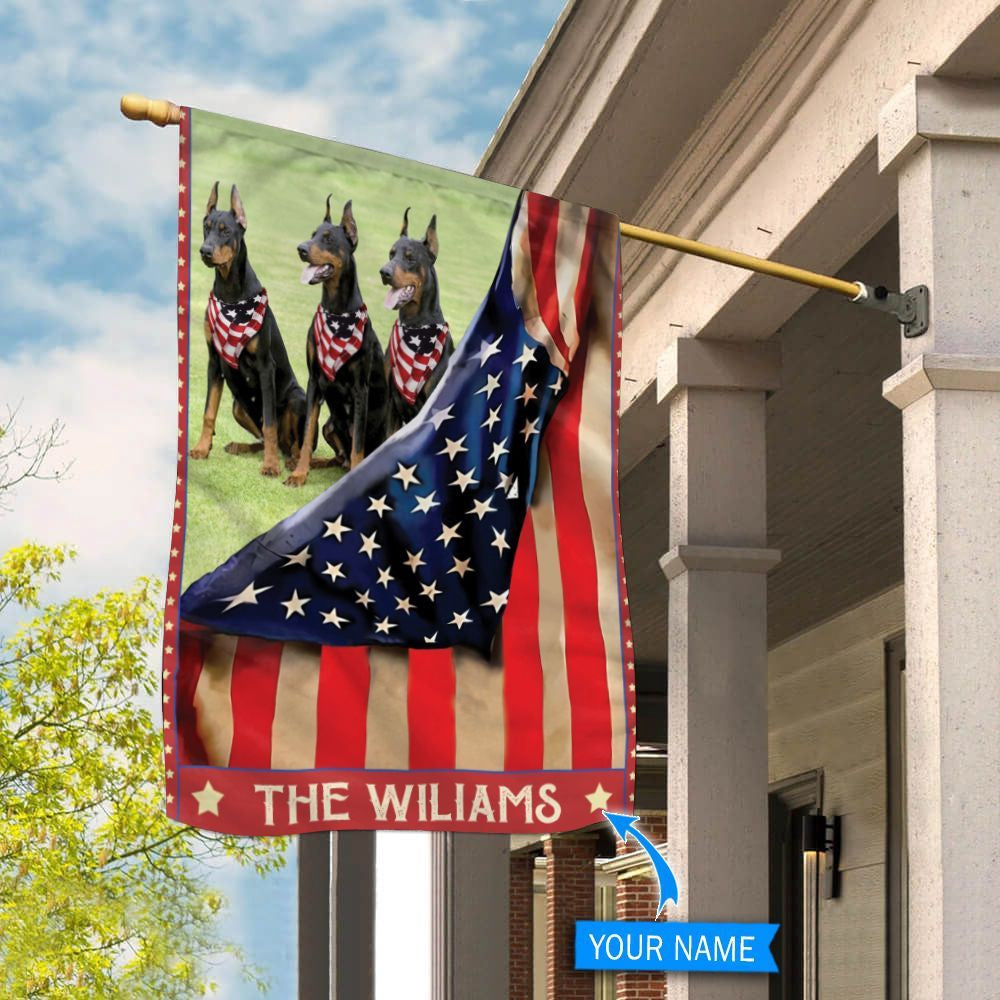 Personalized Dog Flags, Doberman Flag, Dog Flags Outdoor, Garden Flags Dogs, Dog House Flags
