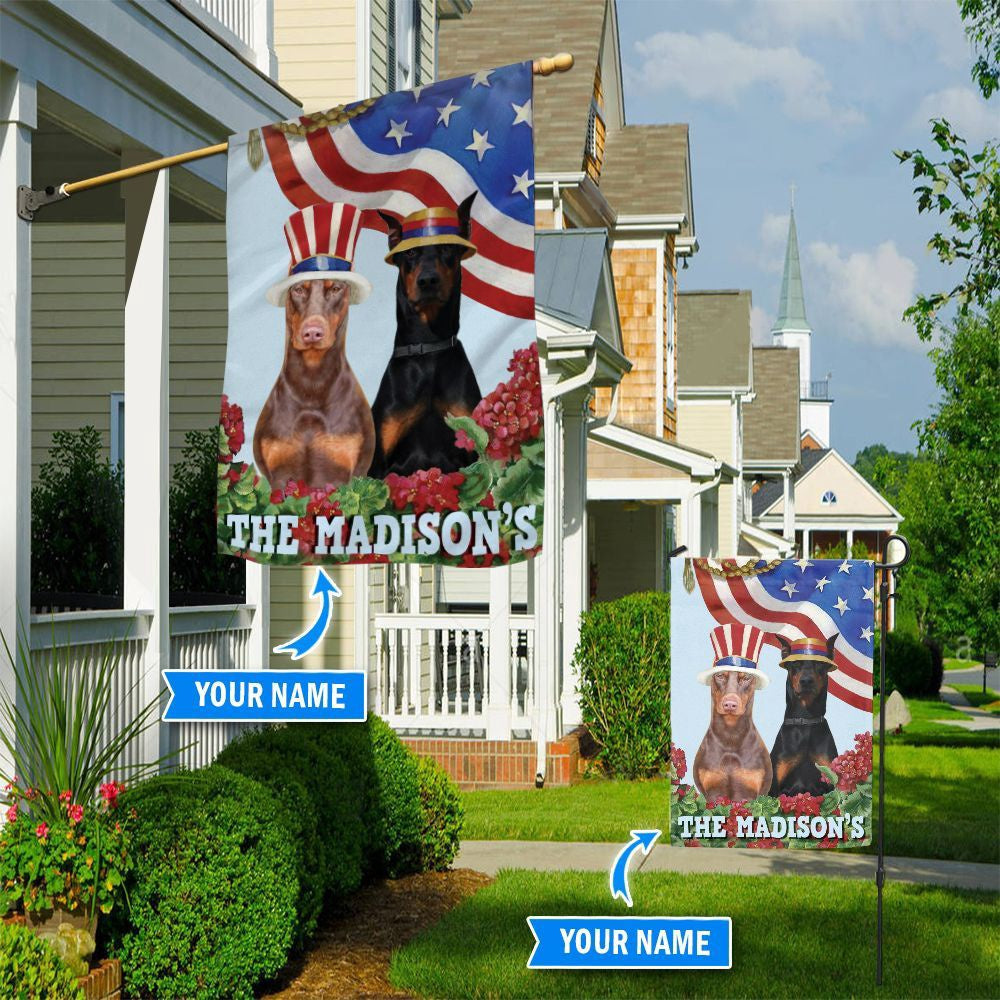 Personalized Dog Flags, Doberman Garden Flag, Custom Dog Garden Flags, Dog Flags Outdoor, Garden Flags Dogs, Dog House Flags