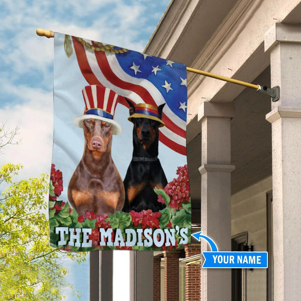Personalized Dog Flags, Doberman Garden Flag, Custom Dog Garden Flags, Dog Flags Outdoor, Garden Flags Dogs, Dog House Flags