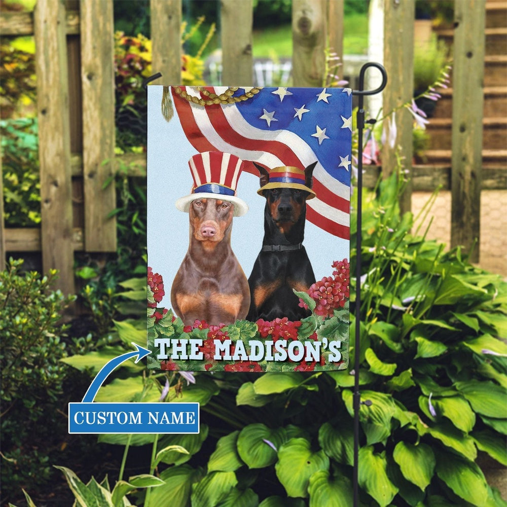 Personalized Dog Flags, Doberman Garden Flag, Custom Dog Garden Flags, Dog Flags Outdoor, Garden Flags Dogs, Dog House Flags