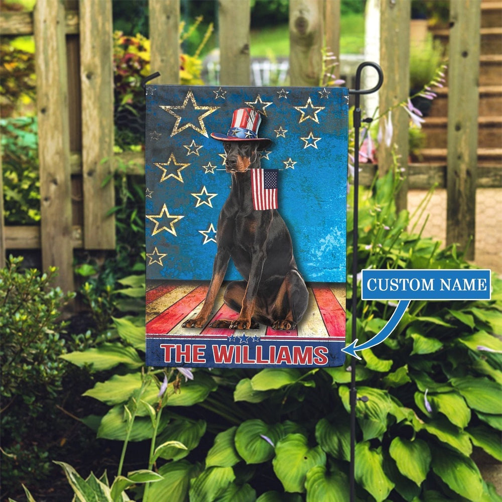 Personalized Dog Flags, Doberman Garden Flag, Dog Flags Outdoor, Garden Flags Dogs, Dog House Flags