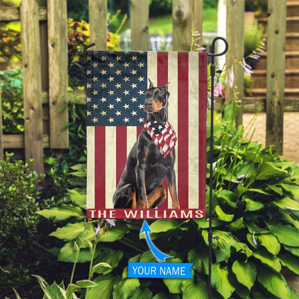 Personalized Dog Flags, Doberman Pinscher Garden Flag, Dog Flags Outdoor, Garden Flags Dogs, Dog House Flags