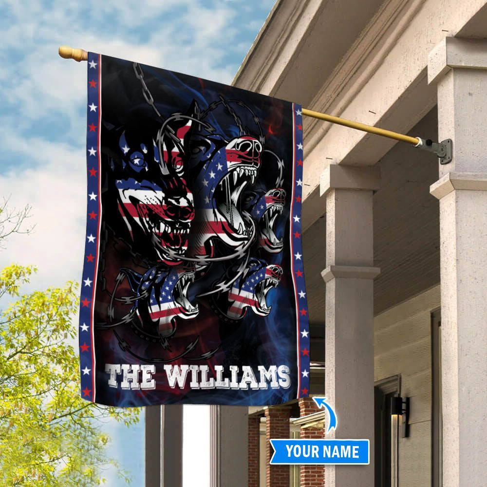 Personalized Dog Flags, Doberman Usa Flag, Dog Flags Outdoor, Garden Flags Dogs, Dog House Flags