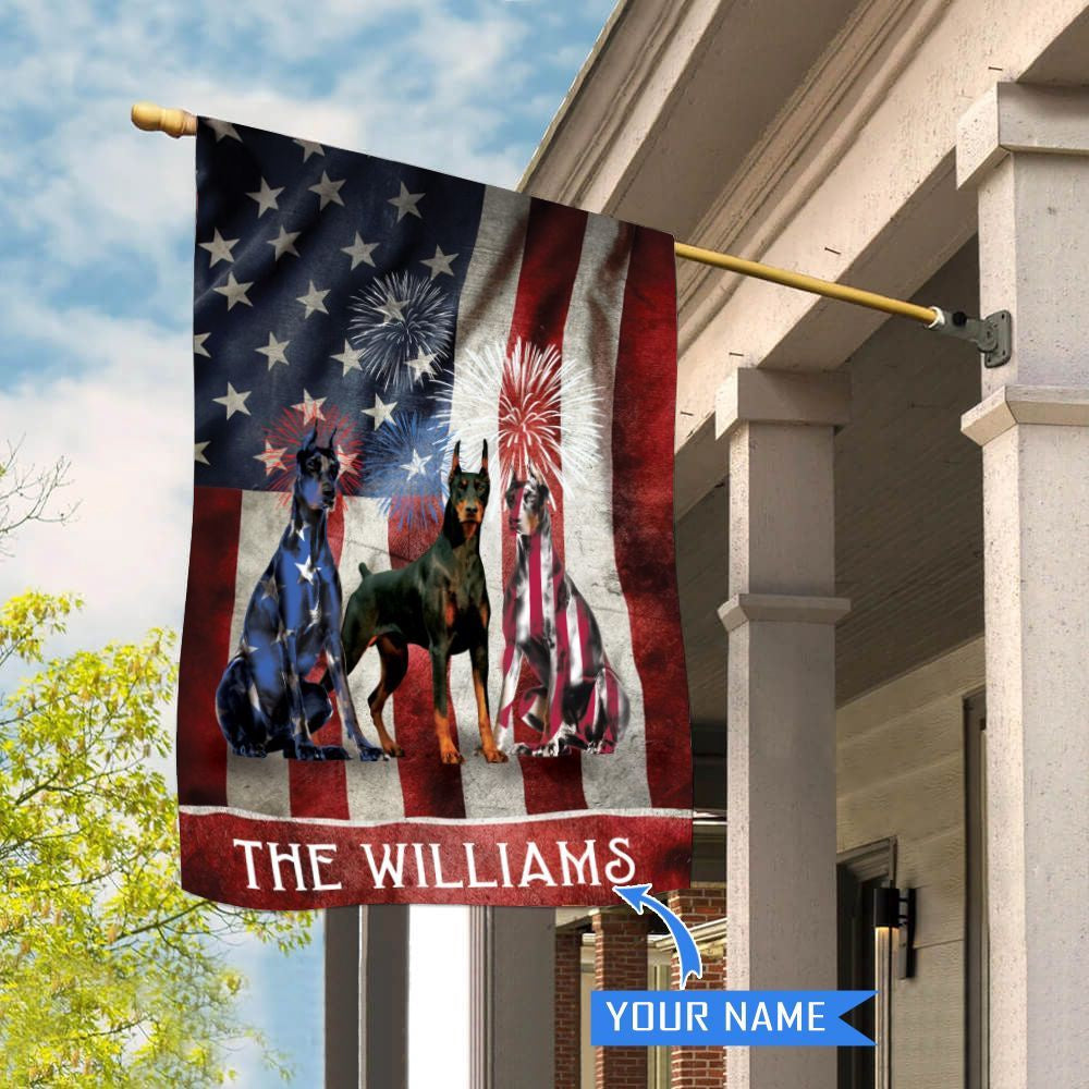 Personalized Dog Flags, Dobermann House Flag, Dog Flags Outdoor, Dog Gifts For Owners, Garden Flags Dogs, Dog House Flags