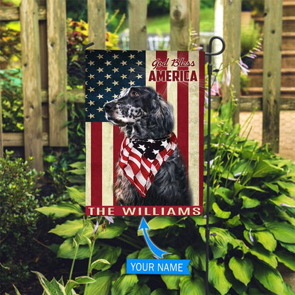 Personalized Dog Flags, English Setter God Bless America Flag, Custom Dog Garden Flags, Dog Flags Outdoor, Garden Flags Dogs, Dog House Flags