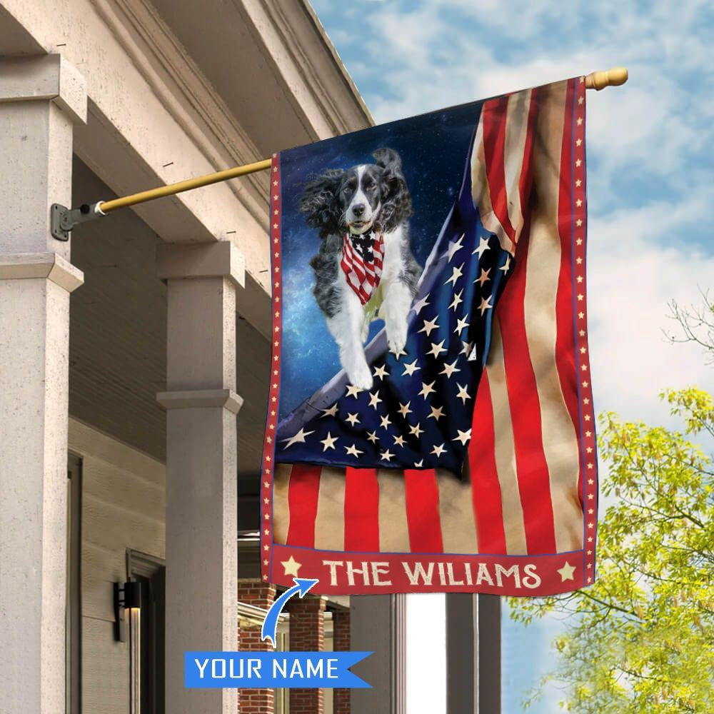 Personalized Dog Flags, English Springer Spaniel House Flag, Garden Flags Dogs, Dog House Flags
