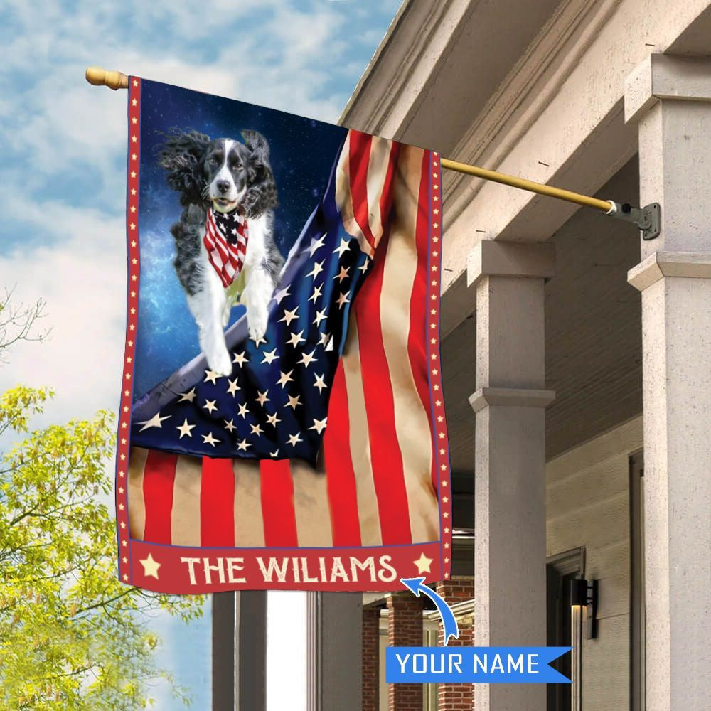 Personalized Dog Flags, English Springer Spaniel House Flag, Garden Flags Dogs, Dog House Flags
