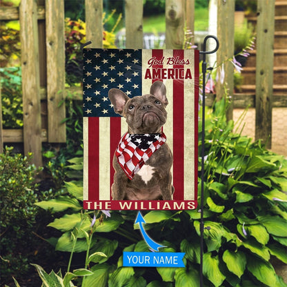 Personalized Dog Flags, French Bulldog God Bless America House Flag, Custom Dog Garden Flags, Dog Flags Outdoor, Garden Flags Dogs, Dog House Flags