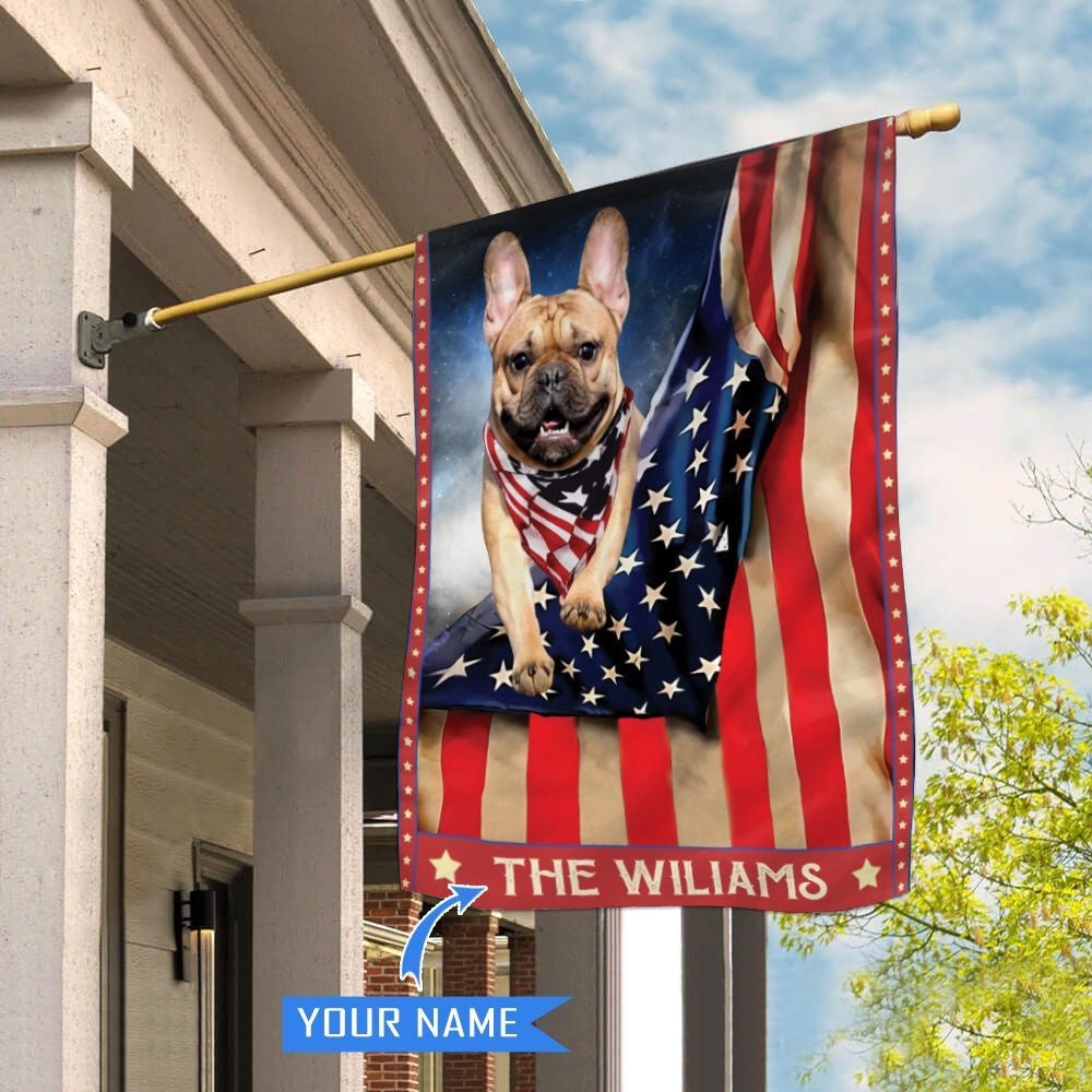 Personalized Dog Flags, French Bulldog House Flag, Garden Flags Dogs, Dog House Flags