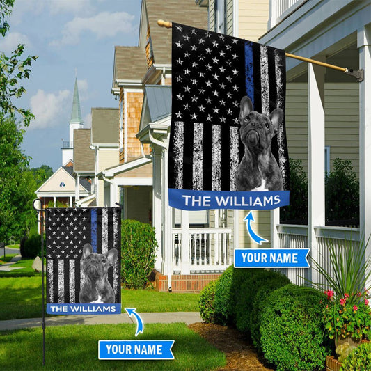 Personalized Dog Flags, French Bulldog Police Flag, Dog Flags Outdoor, Garden Flags Dogs, Dog House Flags