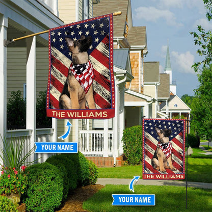 Personalized Dog Flags, German Shepherd Custom Garden  Flag, Custom Dog Garden Flags, Dog Flags Outdoor, Garden Flags Dogs, Dog House Flags