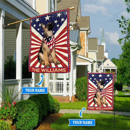 Personalized Dog Flags, German Shepherd Garden Flag-House Flag, Custom Dog Garden Flags, Dog Flags Outdoor, Garden Flags Dogs, Dog House Flags