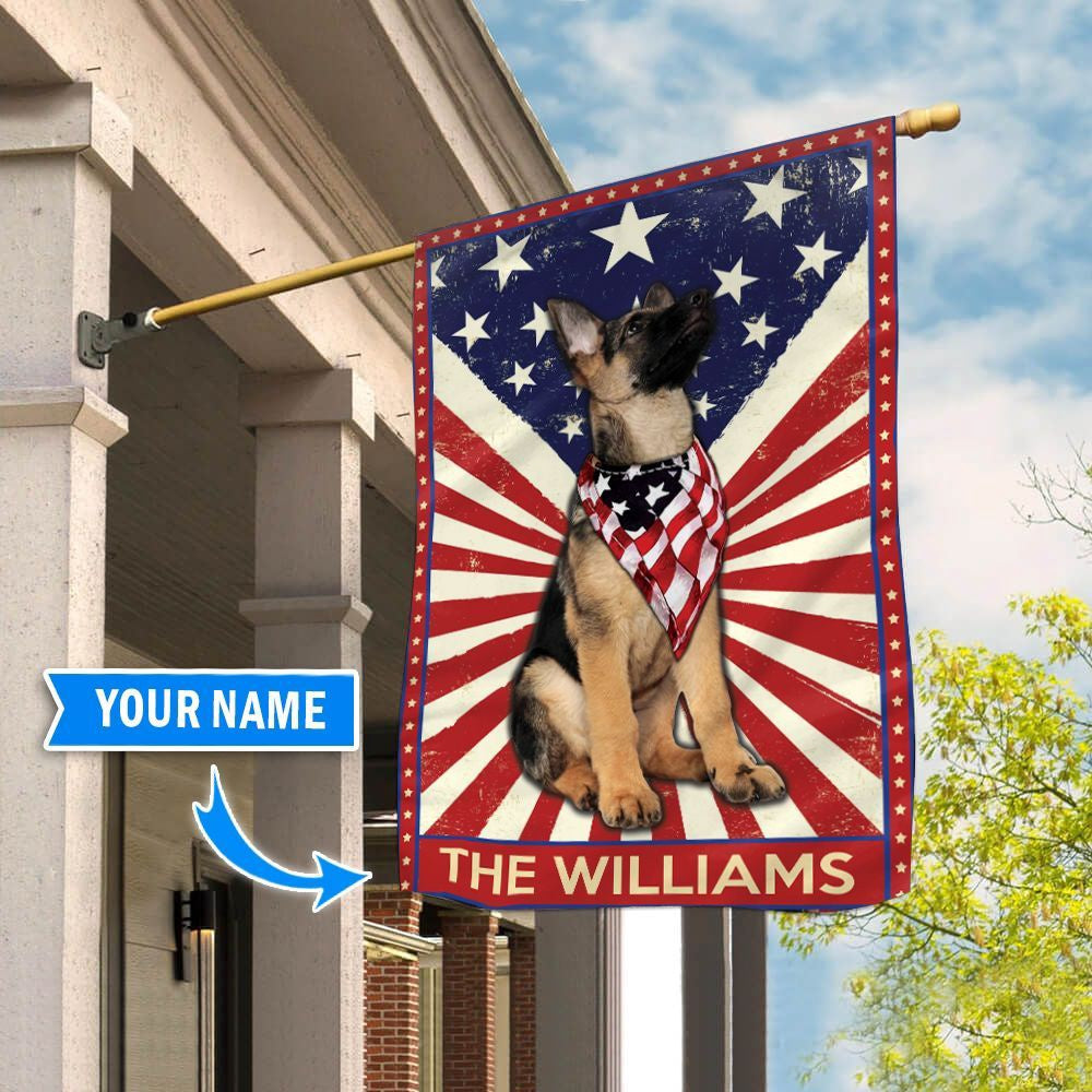 Personalized Dog Flags, German Shepherd Garden Flag-House Flag, Custom Dog Garden Flags, Dog Flags Outdoor, Garden Flags Dogs, Dog House Flags