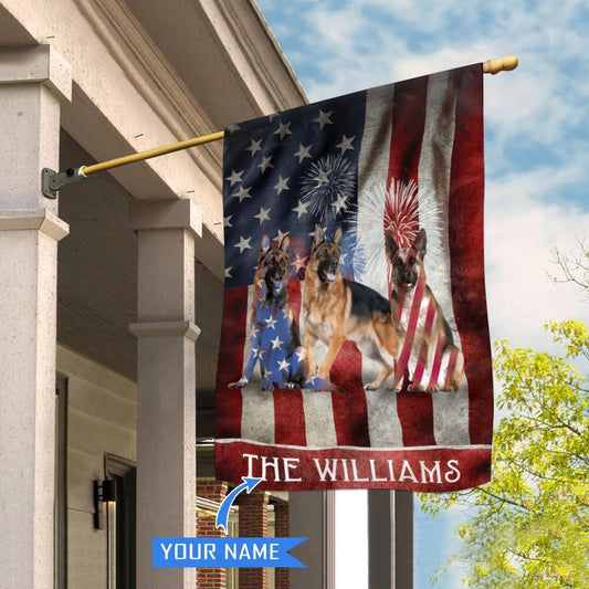 Personalized Dog Flags, German Shepherd House Flag, Dog Flags Outdoor, Outdoor Decor, Garden Flags Dogs, Dog House Flags