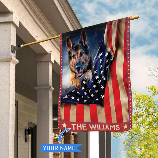 Personalized Dog Flags, German Shepherd House Flag, Garden Flags Dogs, Dog House Flags