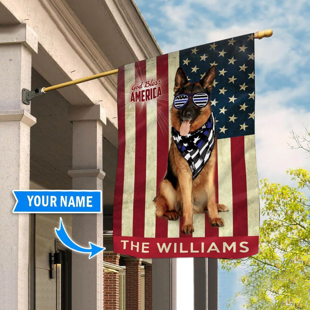 Personalized Dog Flags, German Shepherd Police Flag, Custom Dog Garden Flags, Dog Flags Outdoor, Garden Flags Dogs, Dog House Flags