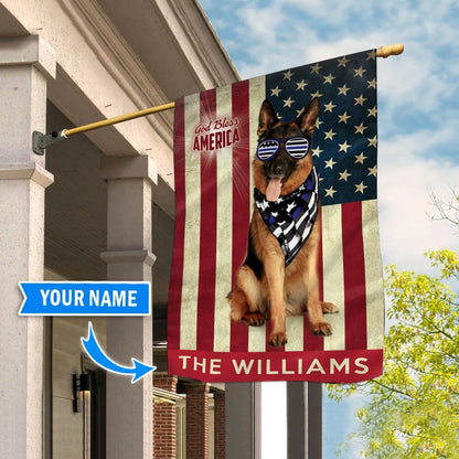 Personalized Dog Flags, German Shepherd Police Flag, Custom Dog Garden Flags, Dog Flags Outdoor, Garden Flags Dogs, Dog House Flags
