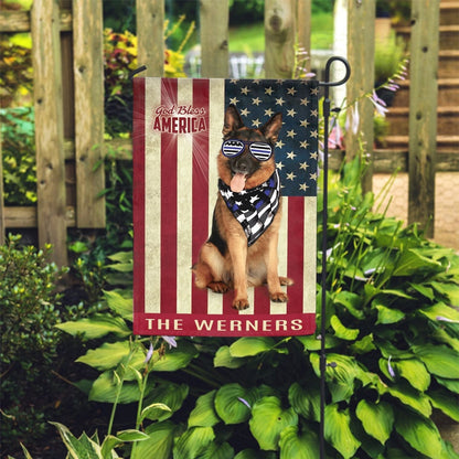 Personalized Dog Flags, German Shepherd Police Flag, Custom Dog Garden Flags, Dog Flags Outdoor, Garden Flags Dogs, Dog House Flags