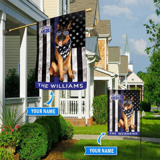 Personalized Dog Flags, German Shepherd Police Garden Flag, Custom Dog Garden Flags, Dog Flags Outdoor, Garden Flags Dogs, Dog House Flags