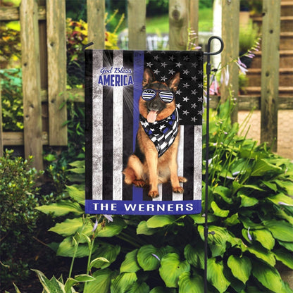 Personalized Dog Flags, German Shepherd Police Garden Flag, Custom Dog Garden Flags, Dog Flags Outdoor, Garden Flags Dogs, Dog House Flags