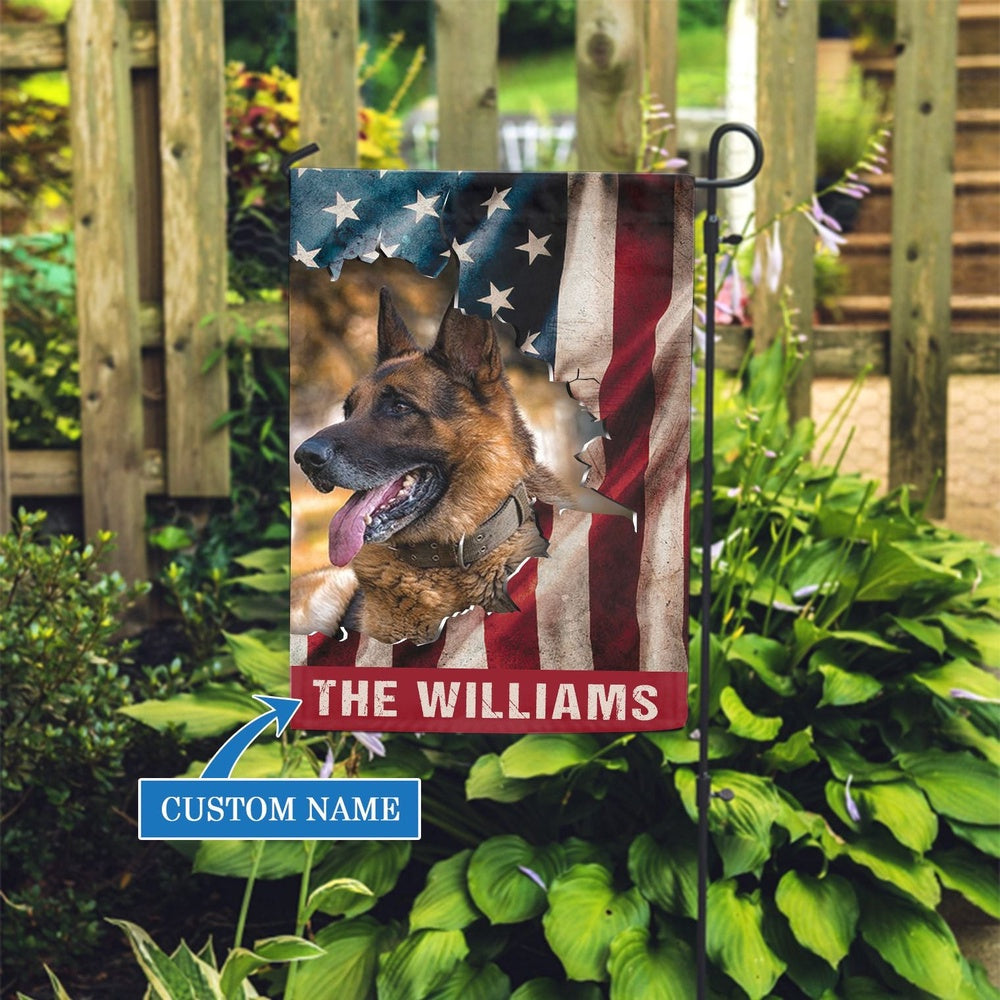 Personalized Dog Flags, German Shepherds Flag, Garden Flags Dogs, Dog House Flags