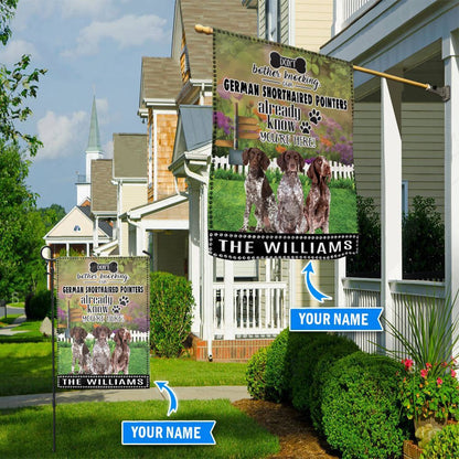 Personalized Dog Flags, German Shorthaired Pointer Don't Bother Knocking  Dog Garden Flags, Dog Flags Outdoor, Garden Flags Dogs, Dog House Flags