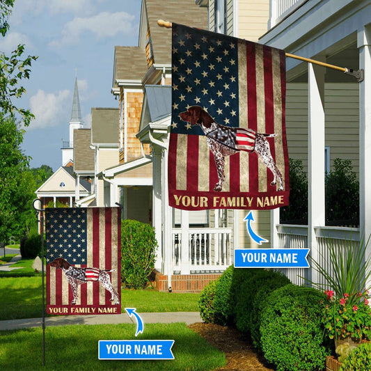 Personalized Dog Flags, German Shorthaired Pointer Flag, Gift For Dog Lovers, Garden Flags Dogs, Dog House Flags