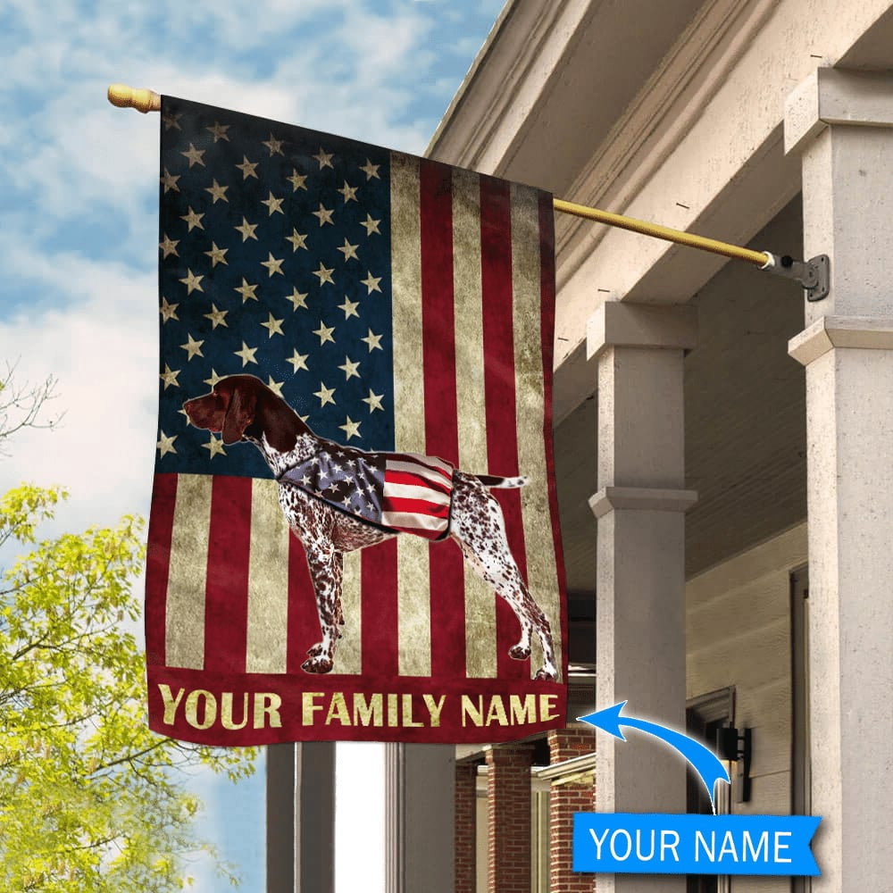 Personalized Dog Flags, German Shorthaired Pointer Flag, Gift For Dog Lovers, Garden Flags Dogs, Dog House Flags