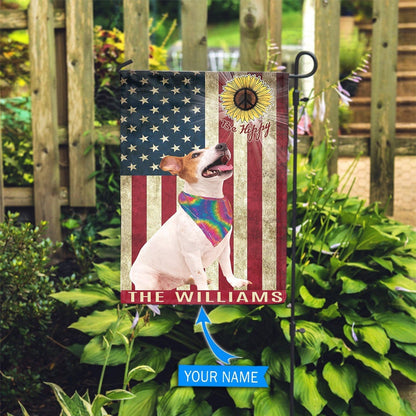 Personalized Dog Flags, Jack Russell Terrier Hippie Flag, Garden Flags Dogs, Dog House Flags