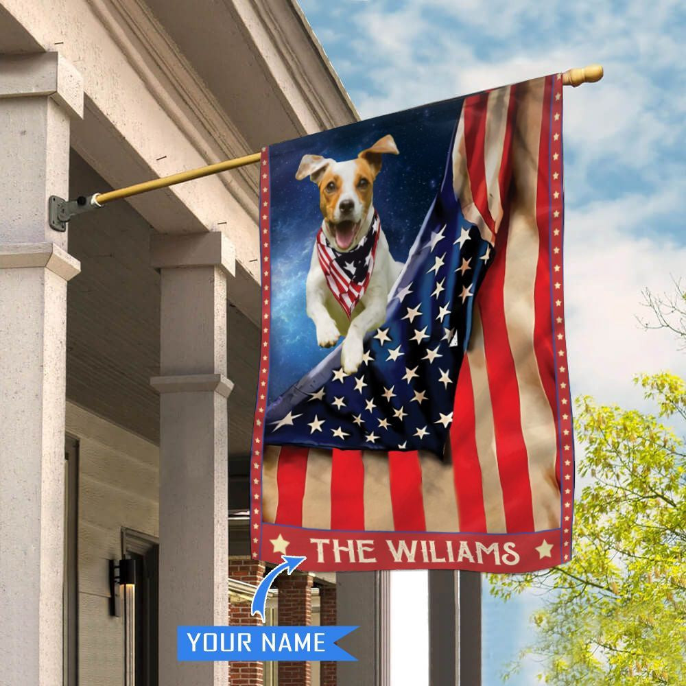 Personalized Dog Flags, Jack Russell Terrier House Flag, Garden Flags Dogs, Dog House Flags