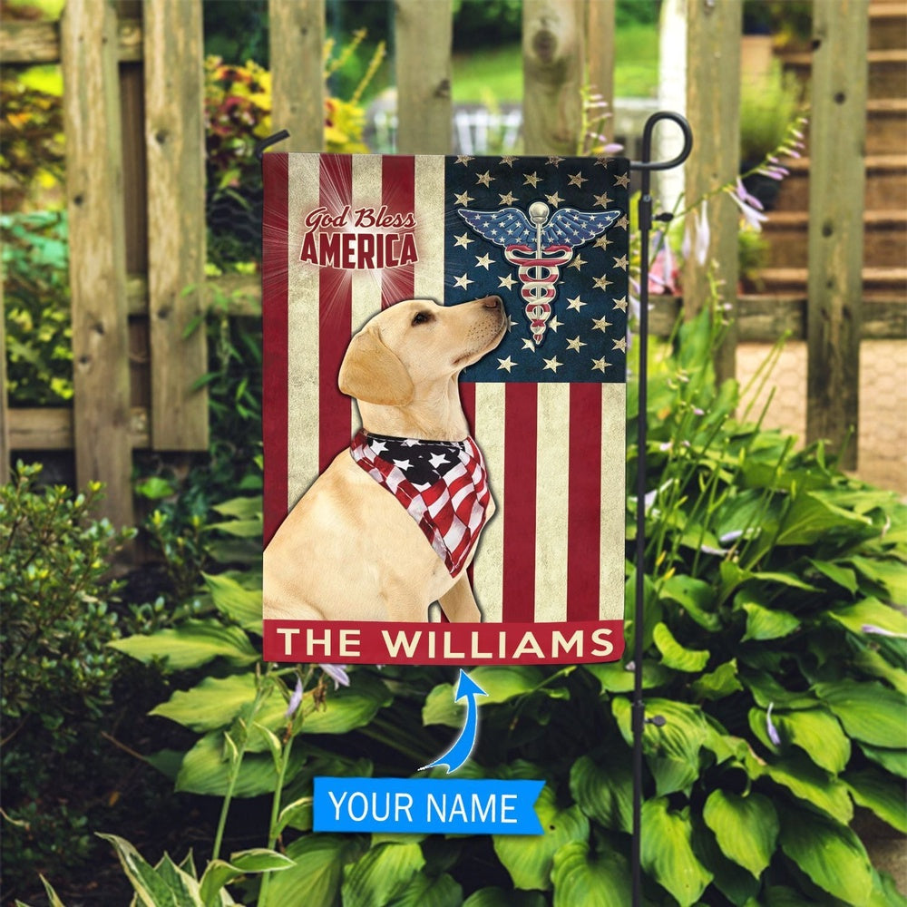 Personalized Dog Flags, Labrador Retriever-Nurses- Flag, Garden Flags Dogs, Dog House Flags