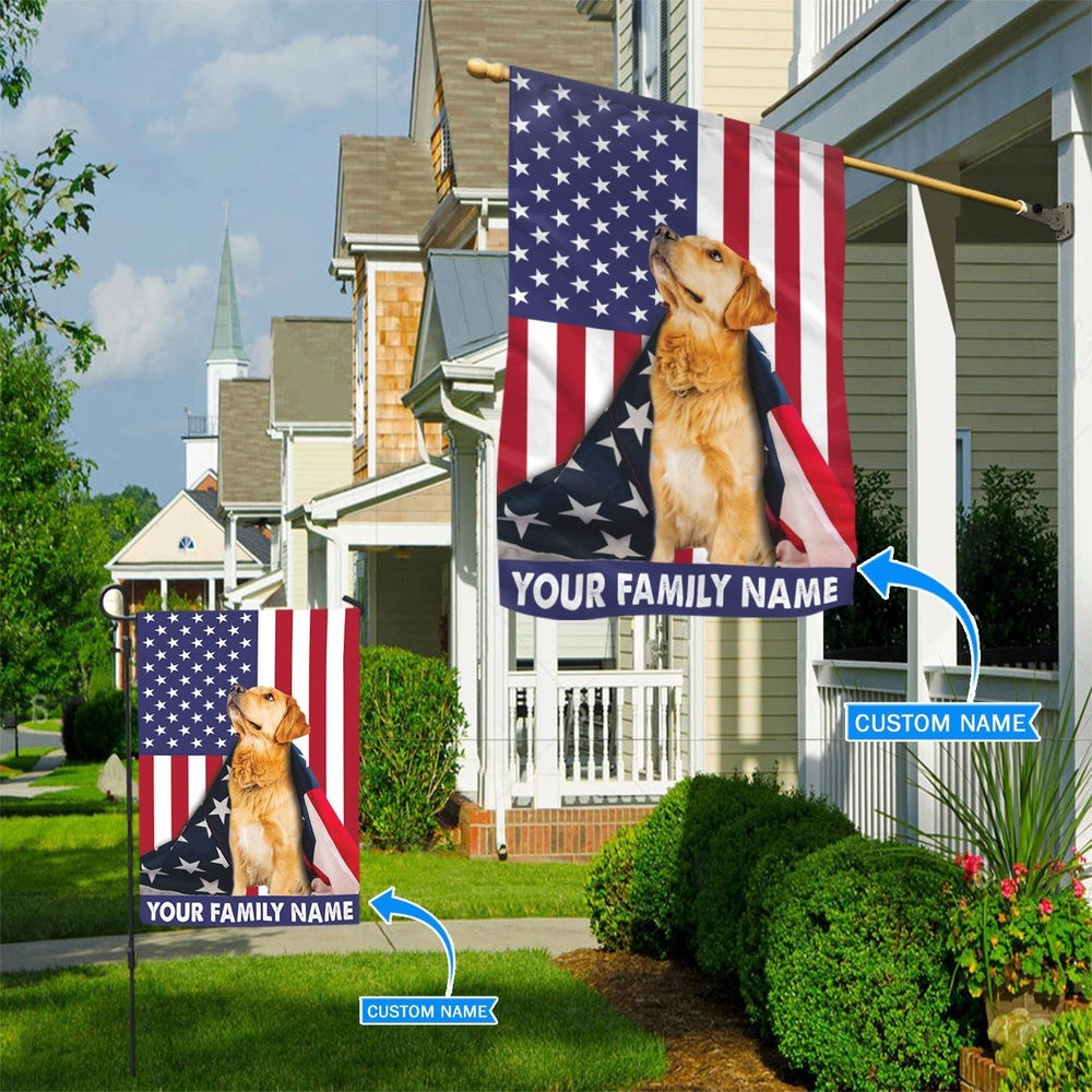 Personalized Dog Flags, Labrador Retriever American Cloak Flag, Dog Flags Outdoor, Garden Flags Dogs, Dog House Flags