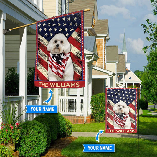 Personalized Dog Flags, Maltese Flag, Garden Flags Dogs, Dog House Flags