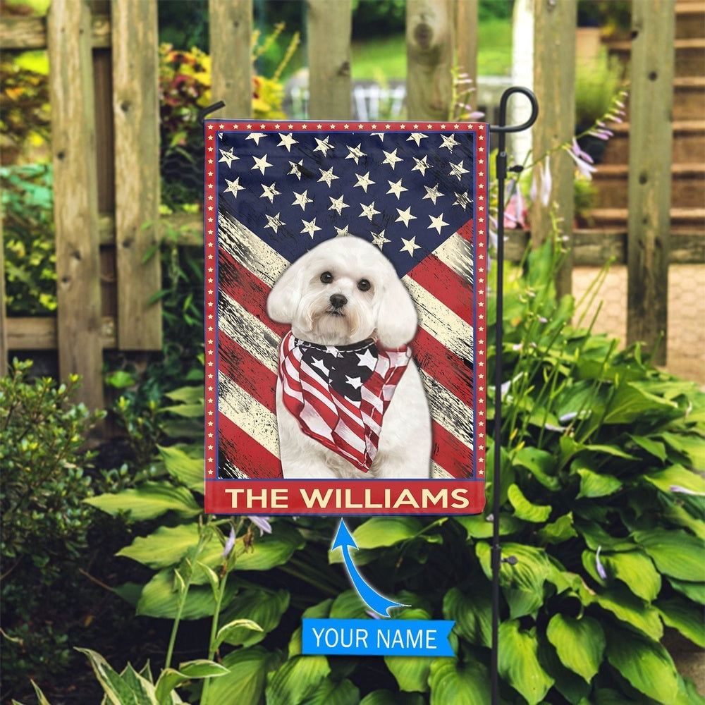 Personalized Dog Flags, Maltese Flag, Garden Flags Dogs, Dog House Flags