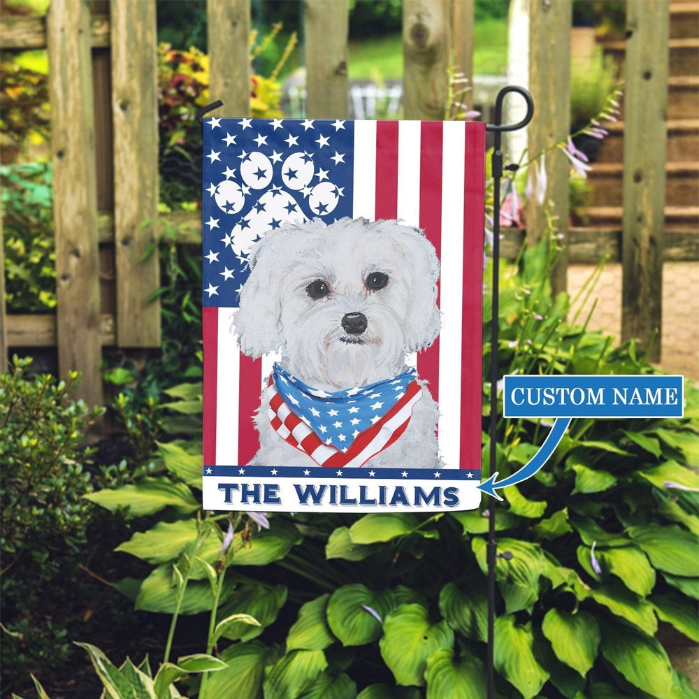 Personalized Dog Flags, Maltese Garden Flag, Dog Flags Outdoor, Outdoor Decor, Garden Flags Dogs, Dog House Flags
