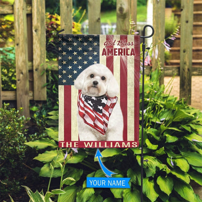 Personalized Dog Flags, Maltese God Bless America Flag, Garden Flags Dogs, Dog House Flags