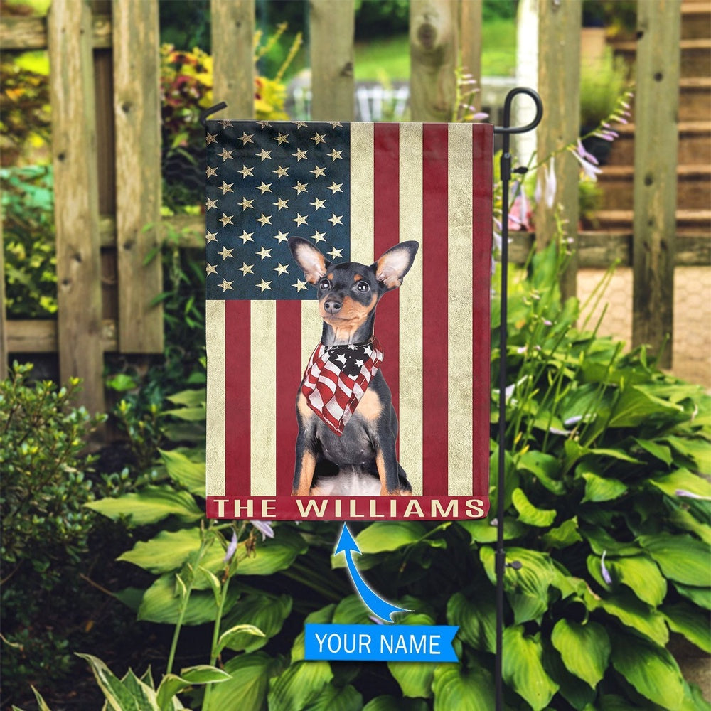 Personalized Dog Flags, Miniature Pinscher Garden Flag, Dog Flags Outdoor, Garden Flags Dogs, Dog House Flags