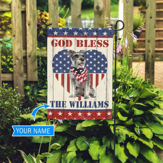 Personalized Dog Flags, Miniature Schnauzer Custom Garden Flag, Garden Flags Dogs, Dog House Flags